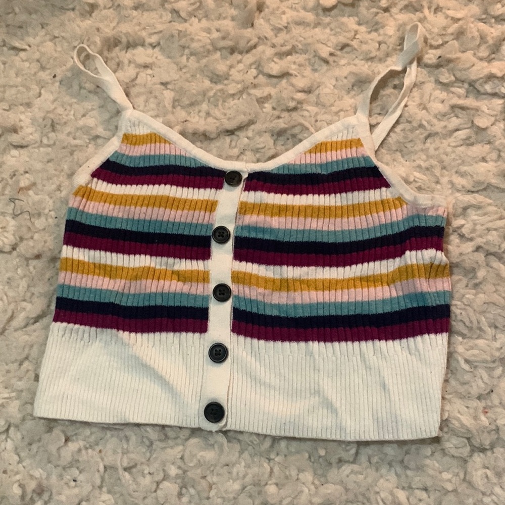 American egal rainbow striped tank top